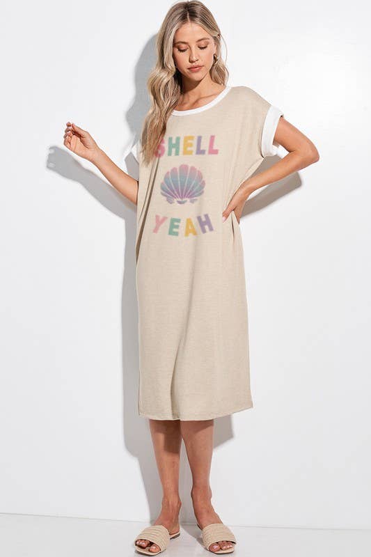 Shell yeah ringer band loungewear dress