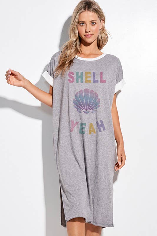 Shell yeah ringer band loungewear dress