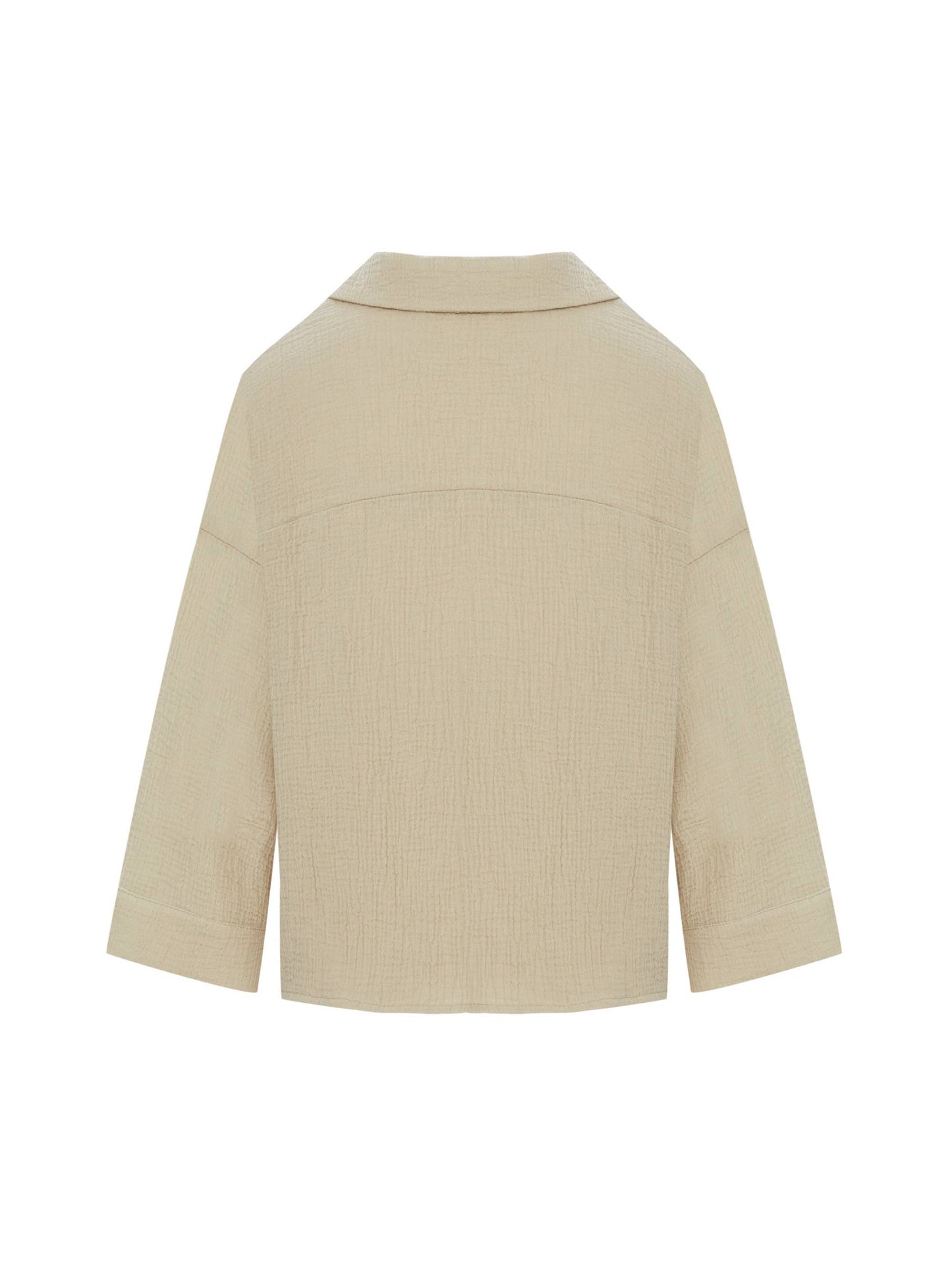 Turkish Handloomed Echo Mini Shirt - Oatmeal