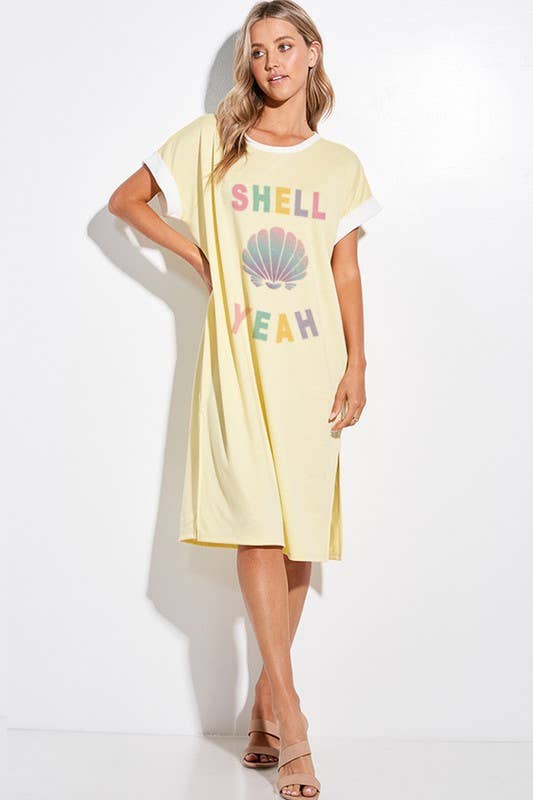 Shell yeah ringer band loungewear dress