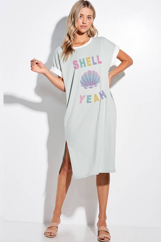 Shell yeah ringer band loungewear dress