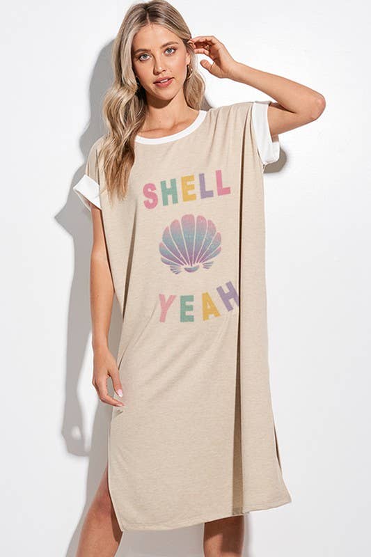 Shell yeah ringer band loungewear dress