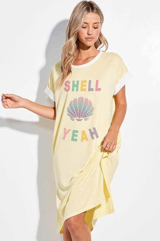 Shell yeah ringer band loungewear dress