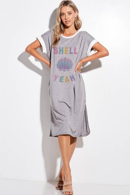 Shell yeah ringer band loungewear dress