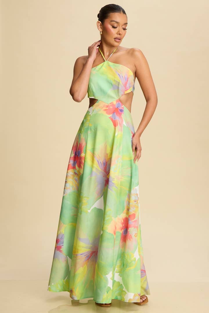 KELLYS SUNSET DRESSES VIOLA MAXI HALTER DRESS