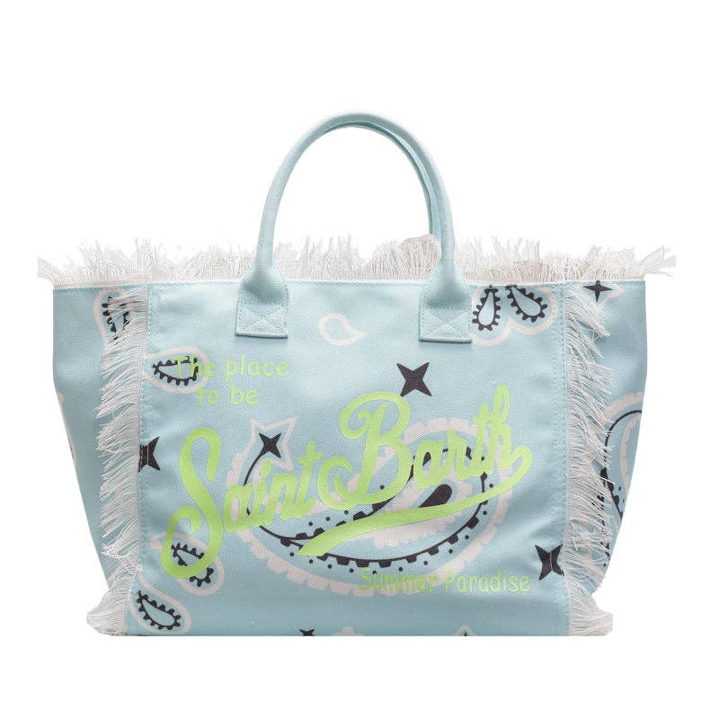 Tassel large-capacity beach handbag shoulder bag