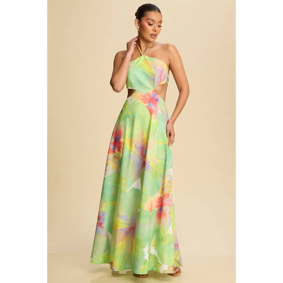 KELLYS SUNSET DRESSES VIOLA MAXI HALTER DRESS
