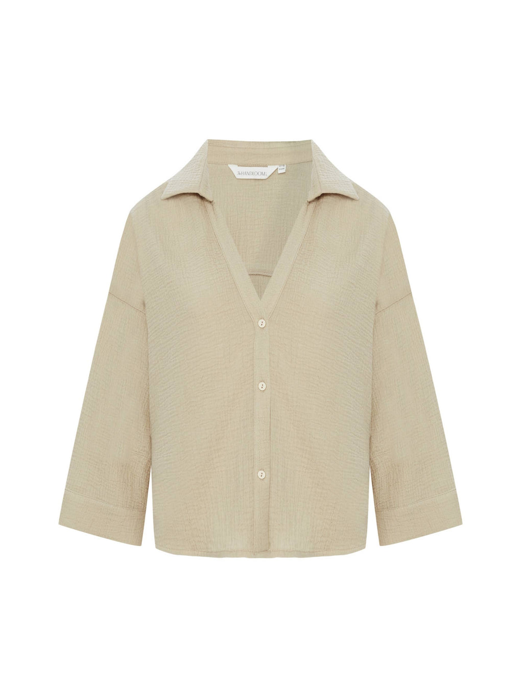 Turkish Handloomed Echo Mini Shirt - Oatmeal