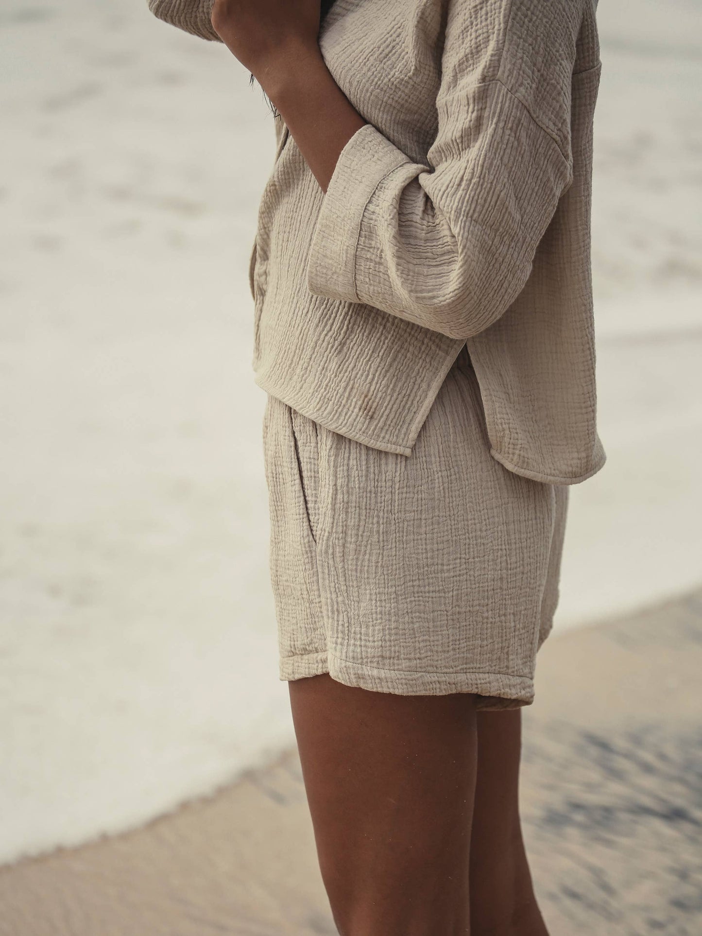 Turkish handloomed Echo Boy Short - Oatmeal