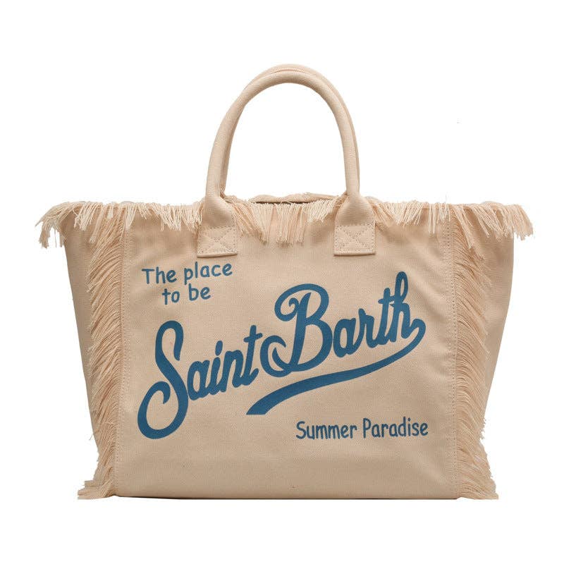 Tassel large-capacity beach handbag shoulder bag