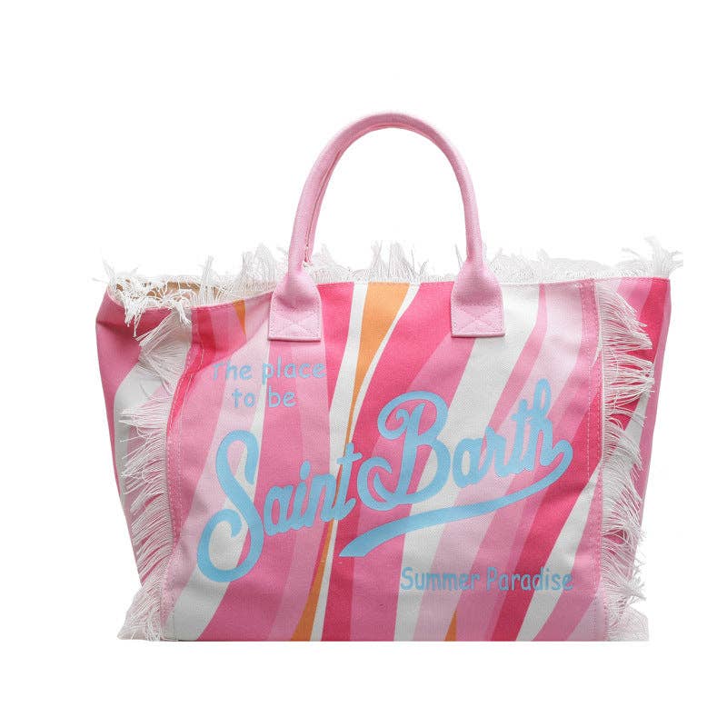 Tassel large-capacity beach handbag shoulder bag