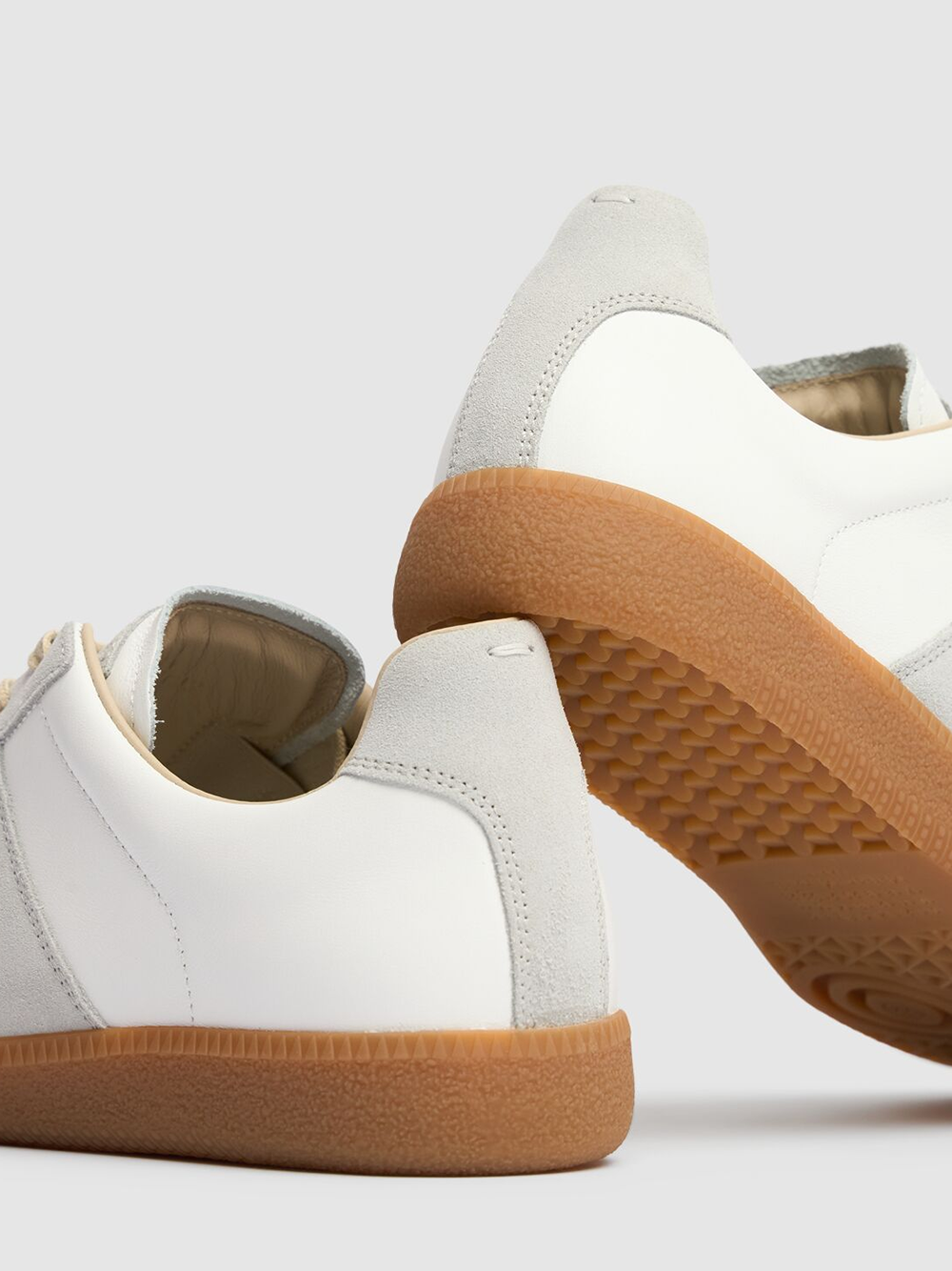 Low Leather And Suede Sneakers