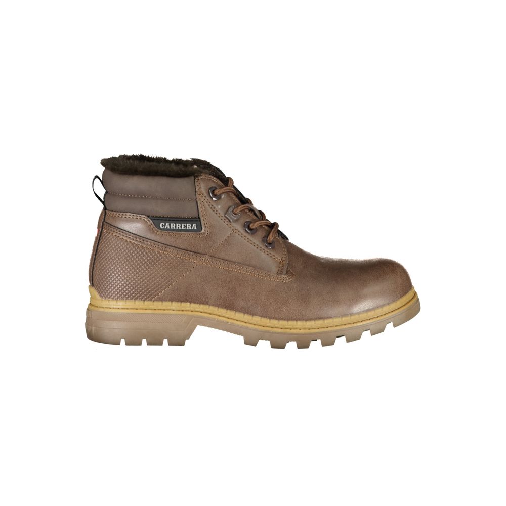 Brown Polyester Women's Boot