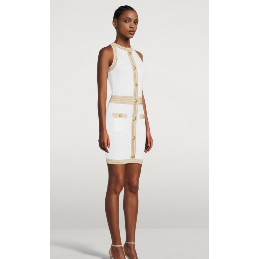 White Viscose Women's Dress