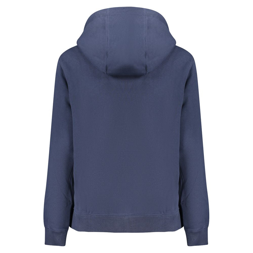 Blue Cotton Women Sweater