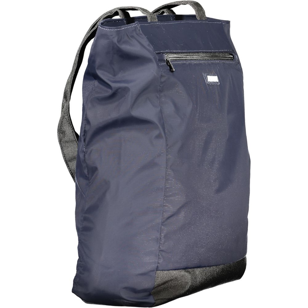 Blue Polyester Handbag