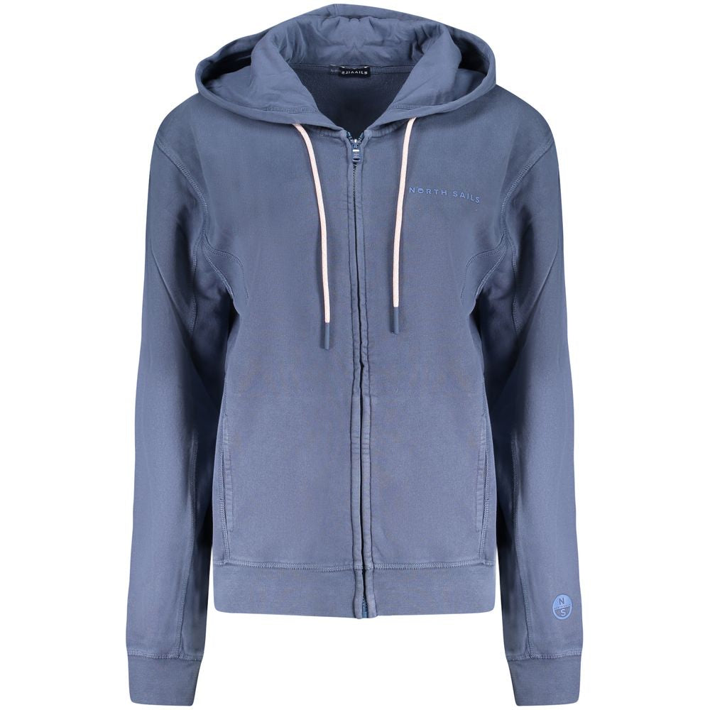 Blue Cotton Women Sweater