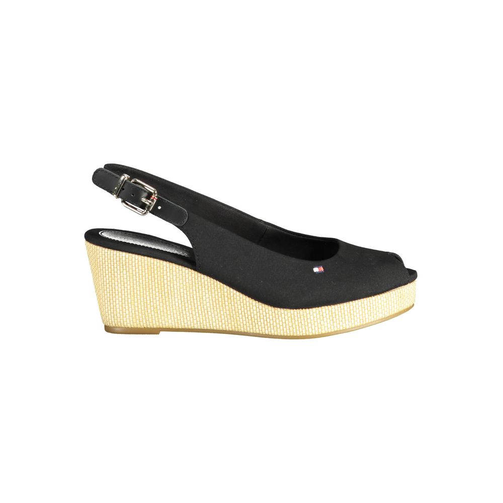 Black Leather Women Sandal