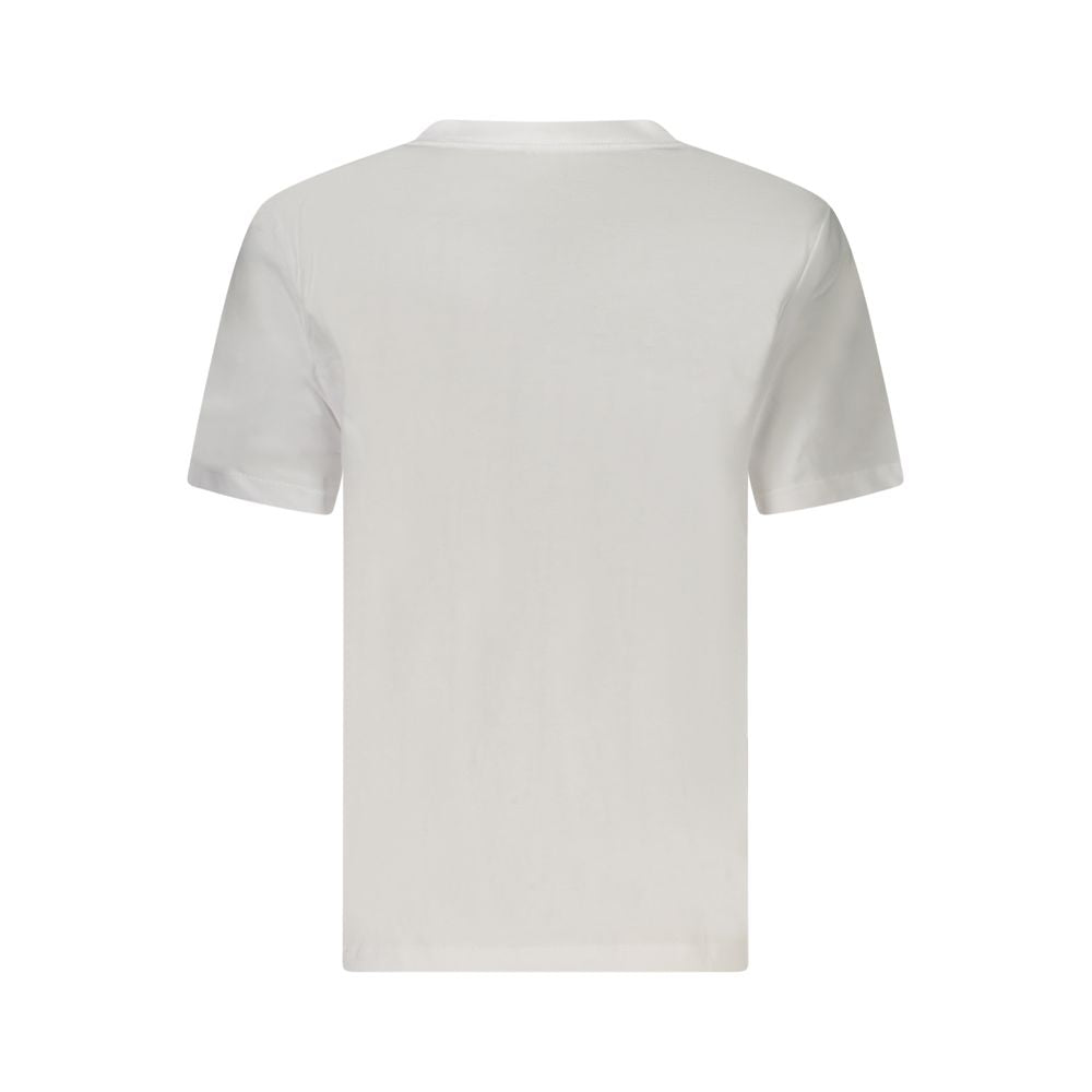 White Cotton Women T-Shirt