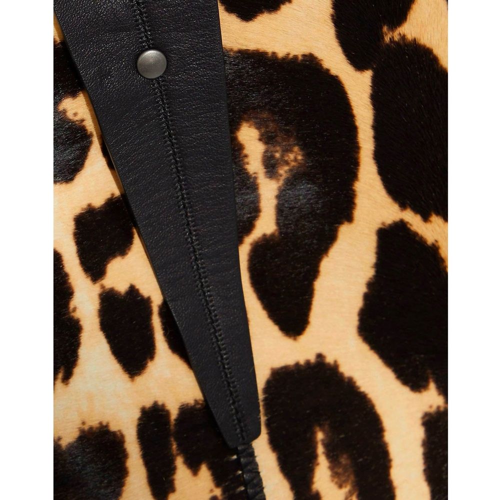 Leopard Print Calf Hair Skirt