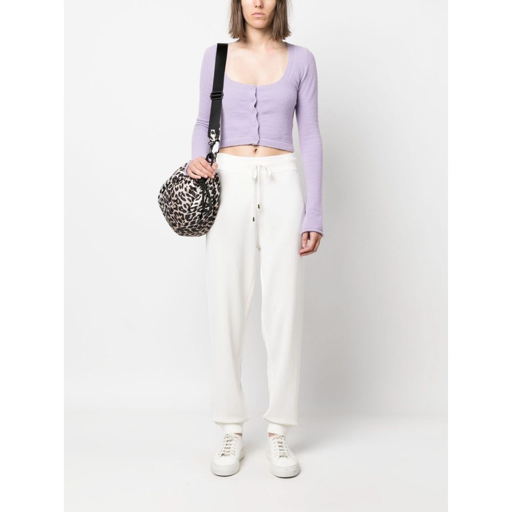 White Cotton Women Sweatpant