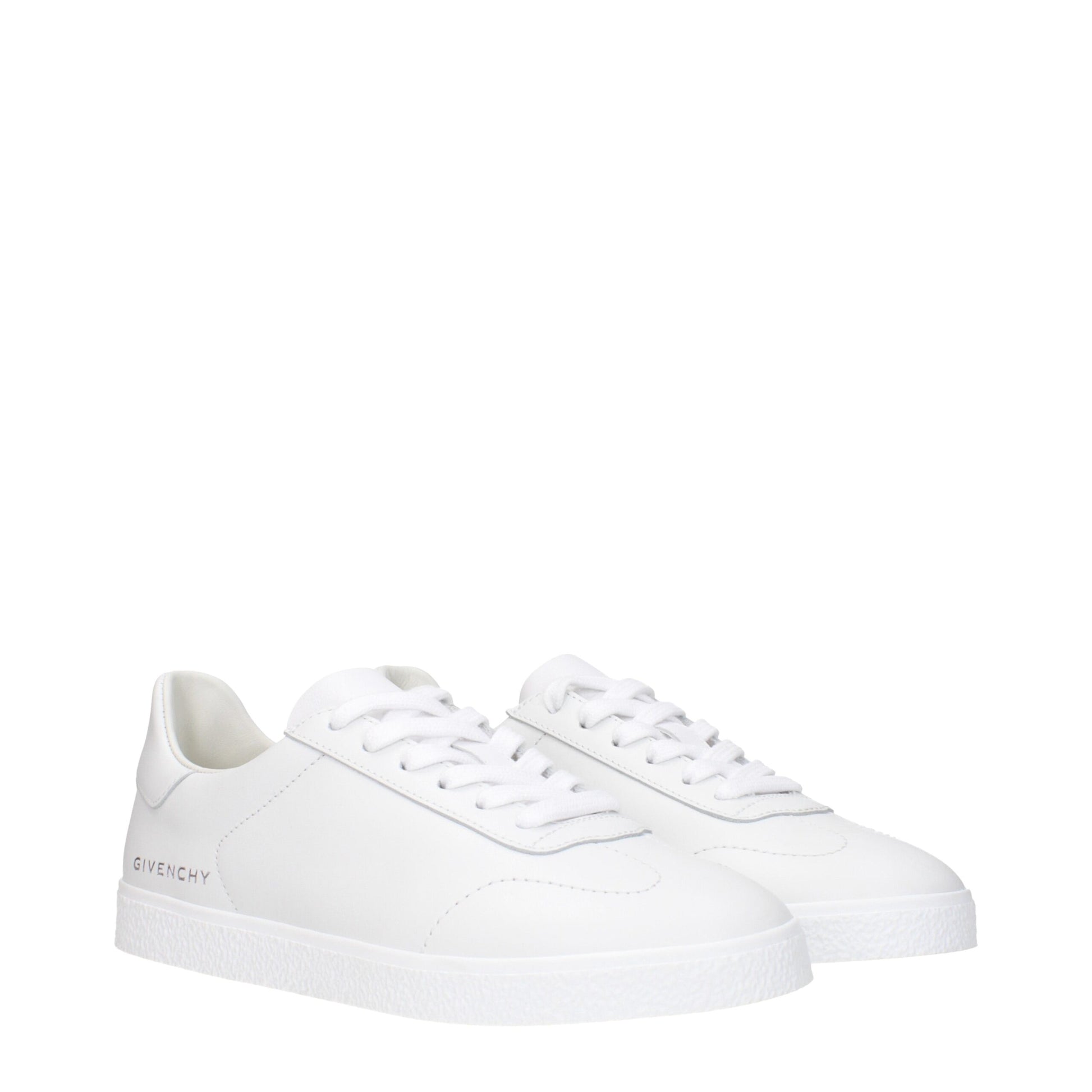 White Leather Low Tops