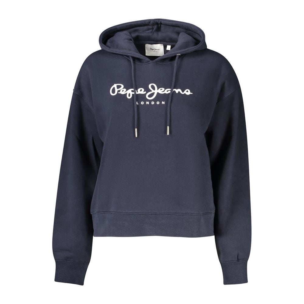 Blue Cotton Women Sweater