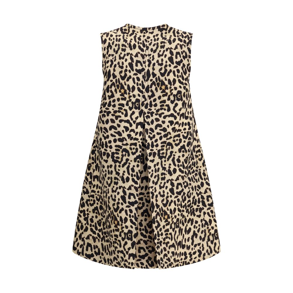 Leopard-print long Vest