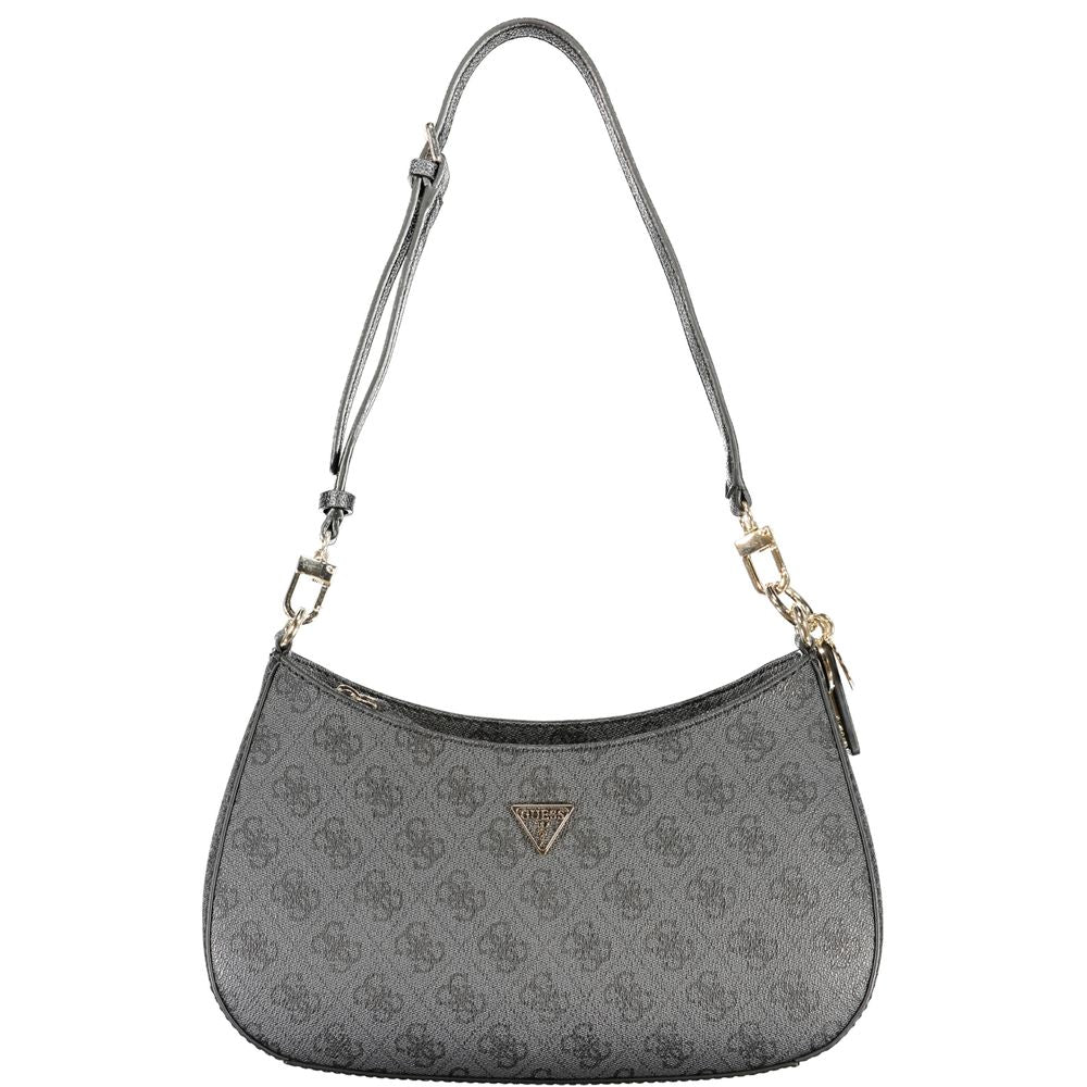 Black Polyethylene Women Handbag