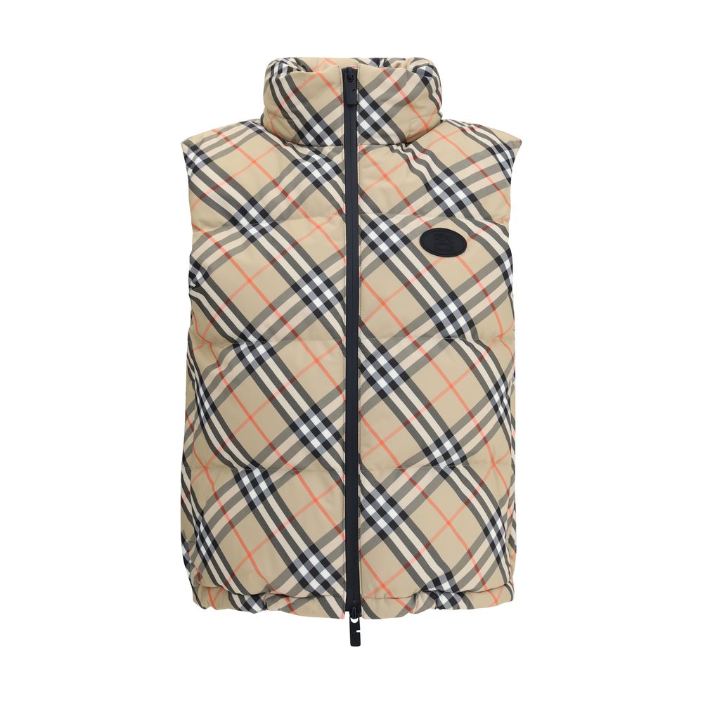 Check vest Down Jacket