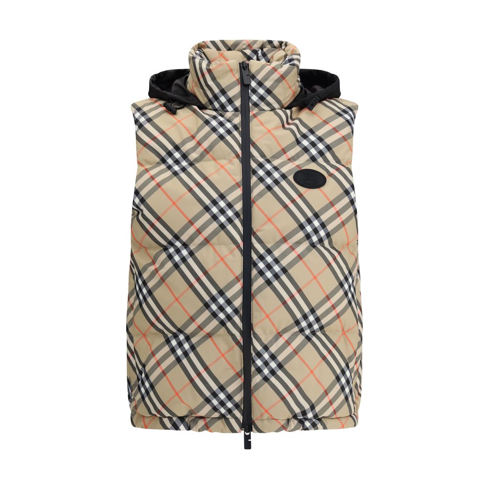 Check vest Down Jacket