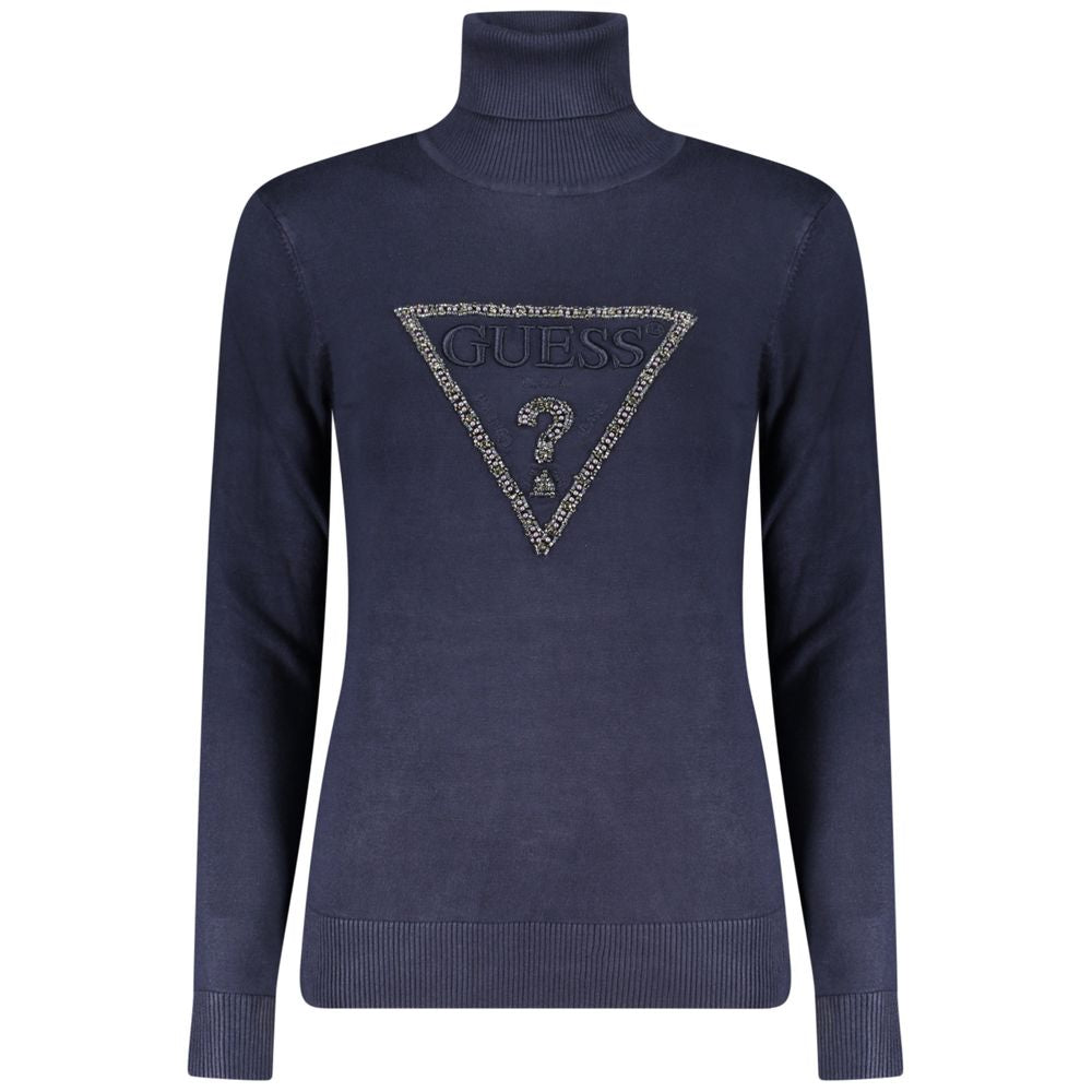 Blue Viscose Women Sweater