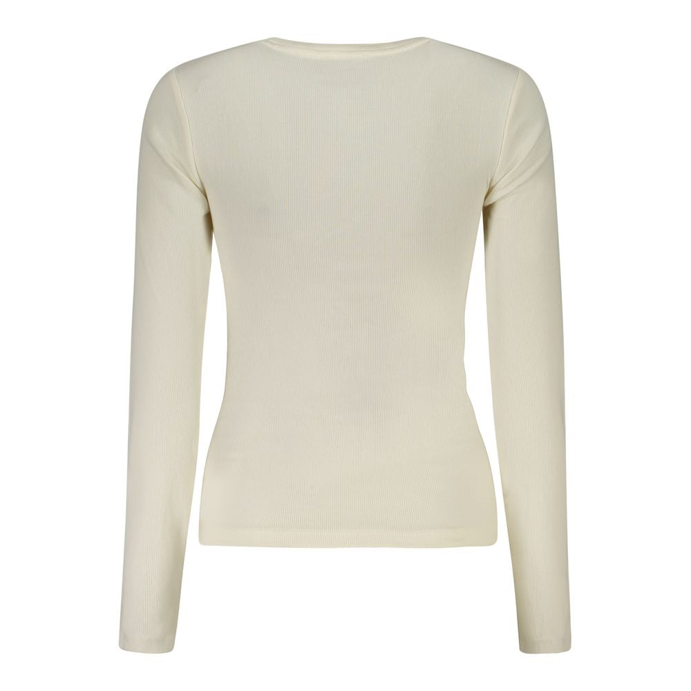 White Cotton Women T-Shirt