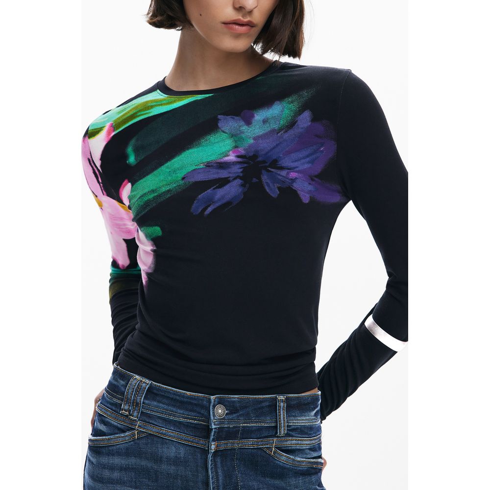Black Viscose Women Top