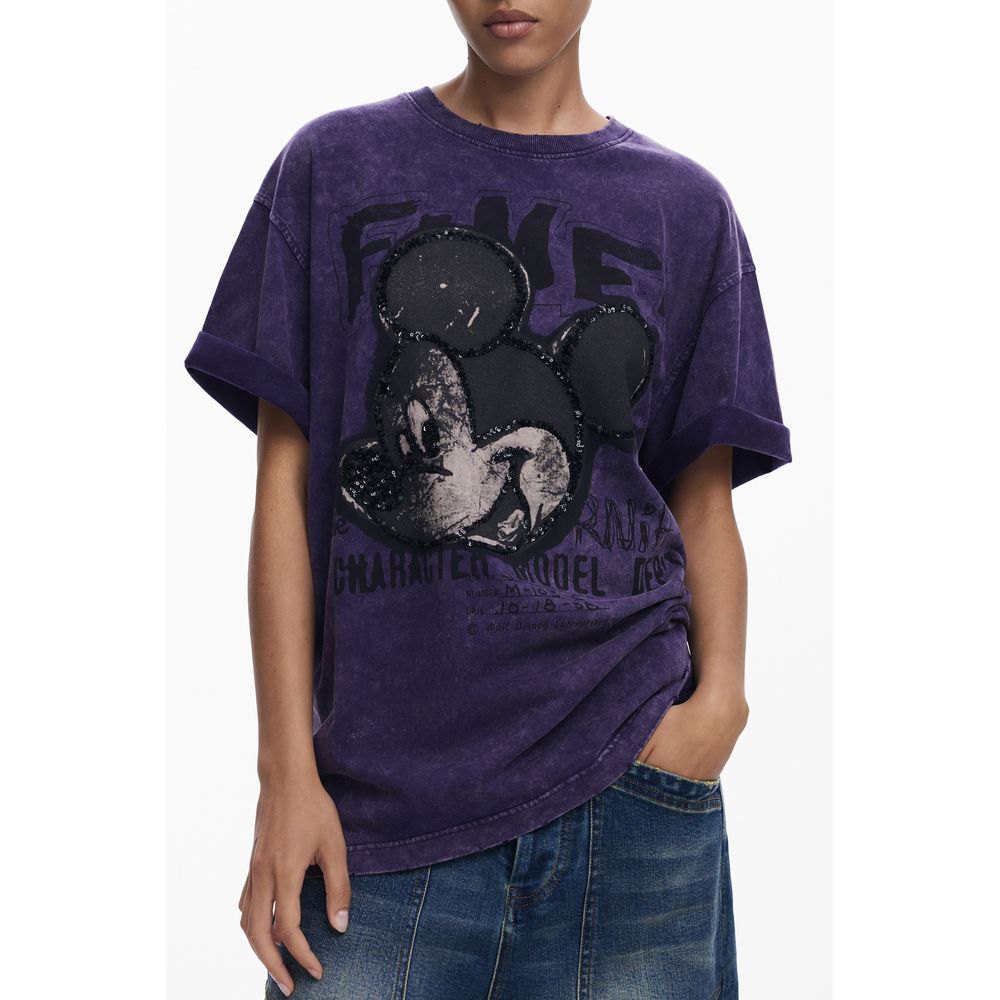 Purple Cotton Women T-Shirt