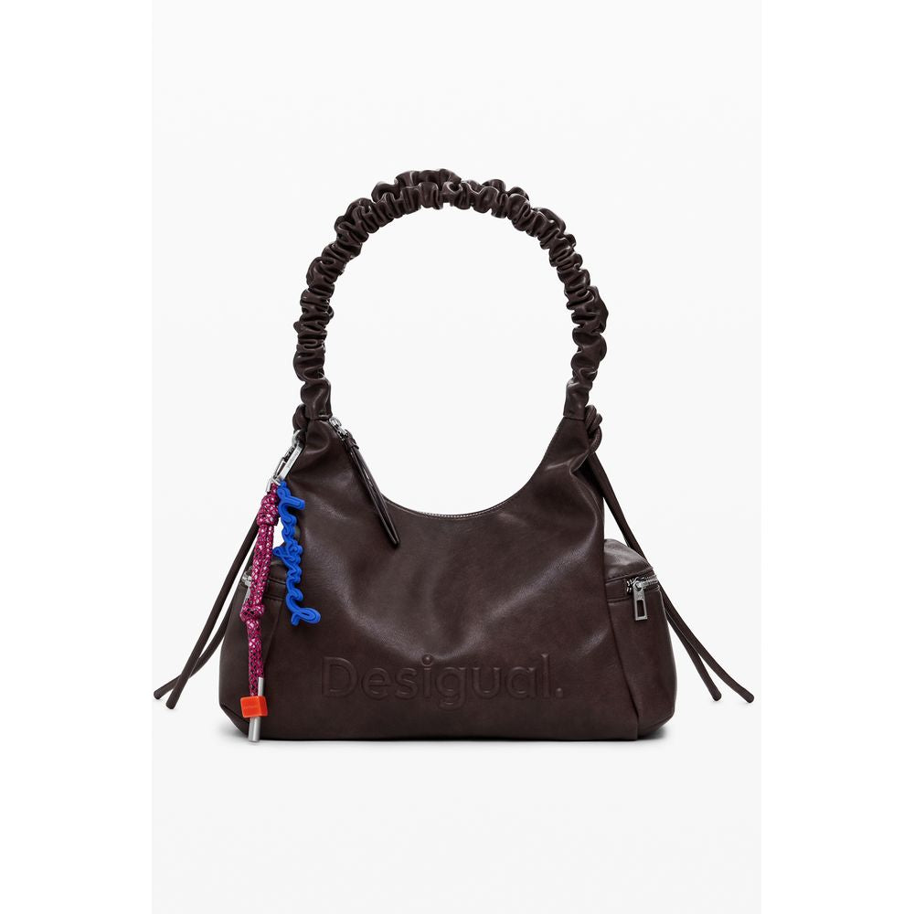 Brown Polyethylene Women Handbag