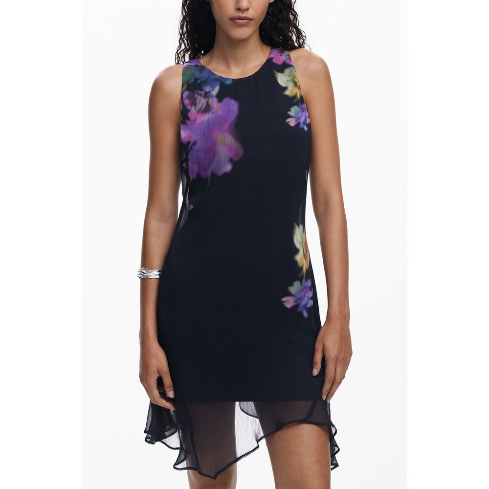 Black Polyester Women Dress