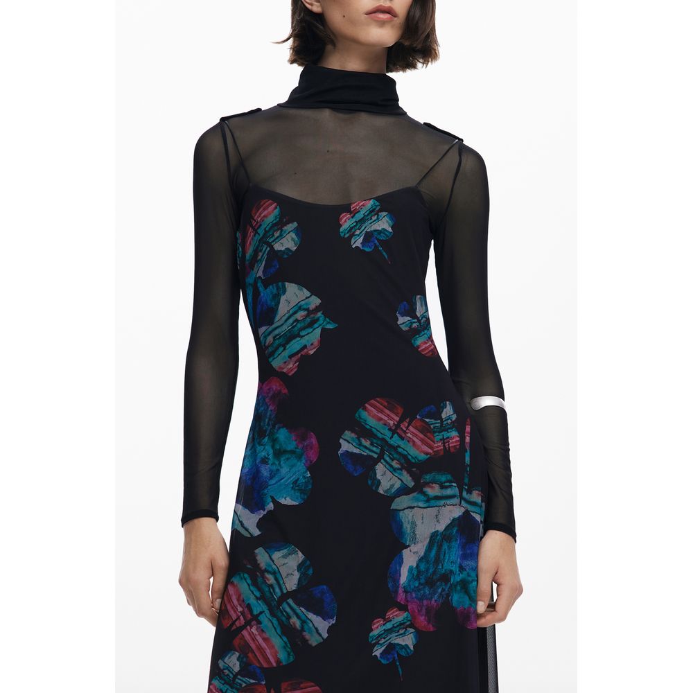 Black Polyester Women Dress
