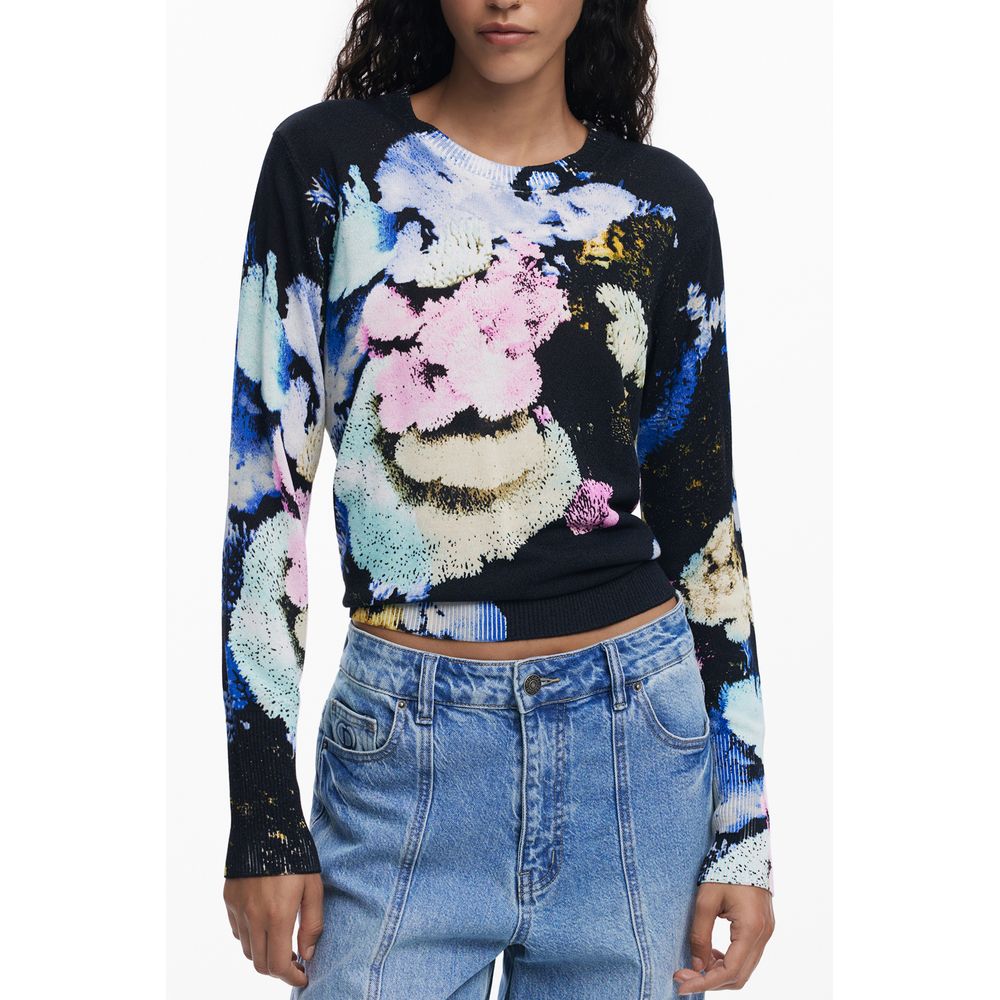 Black Linen Women Sweater