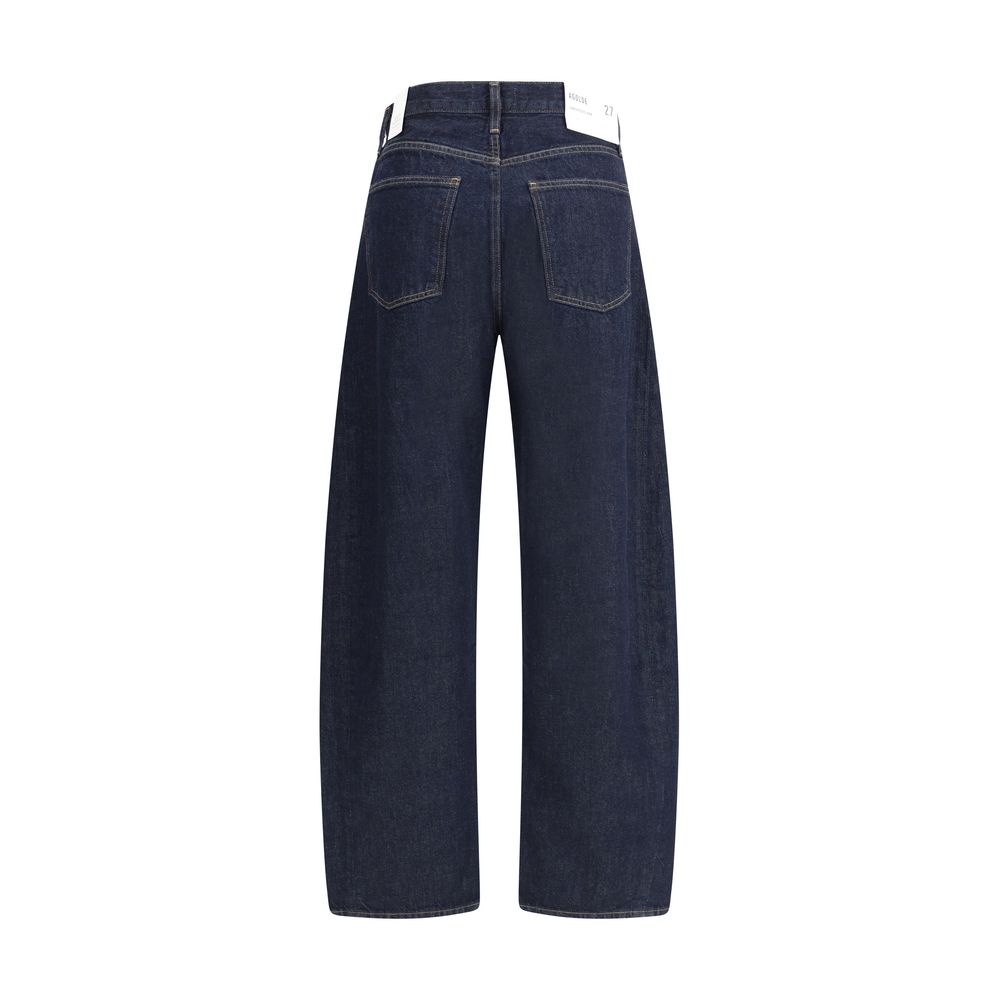 Luna Pieced Taper Jeans high waist color rinse