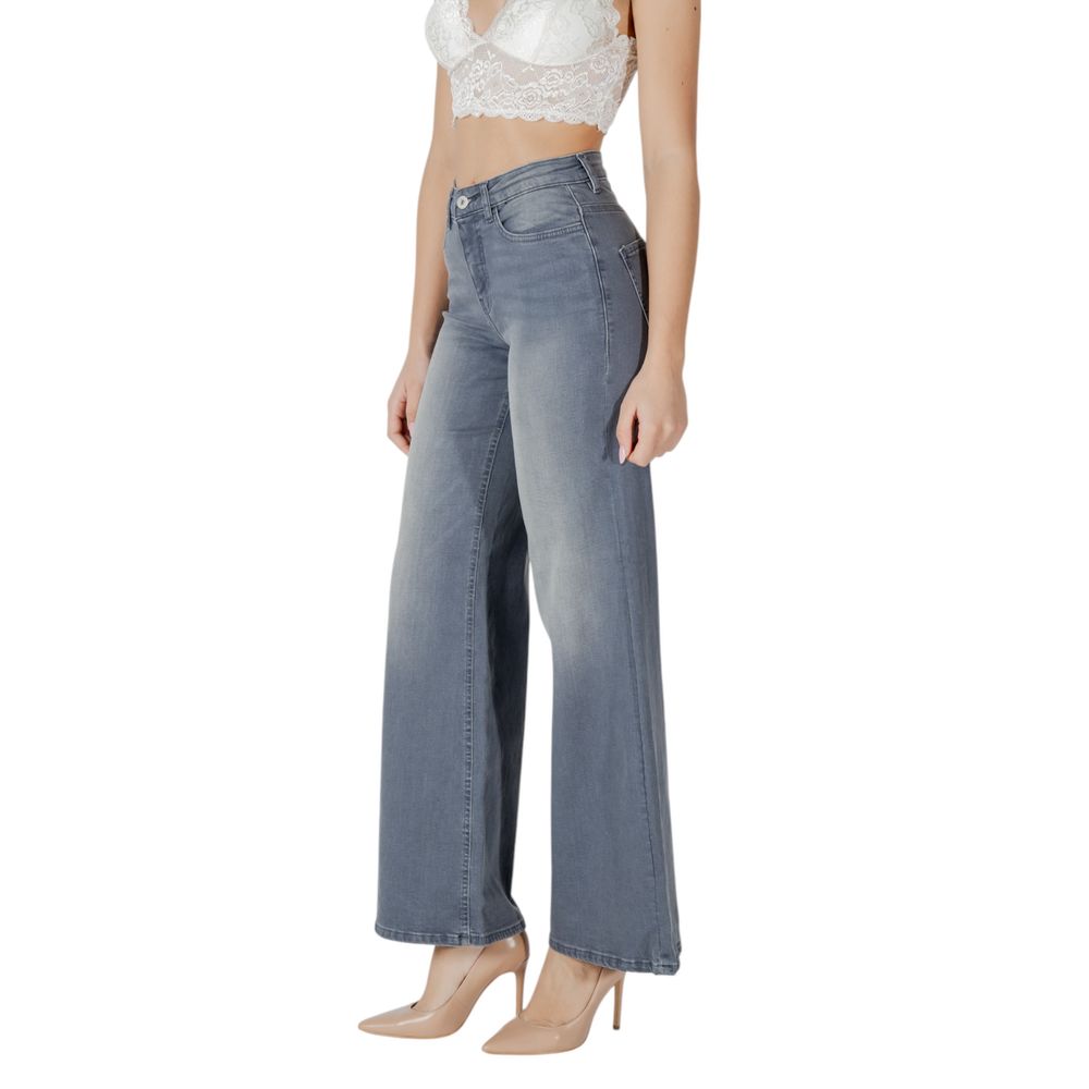 Gray Cotton Bootcut Jean