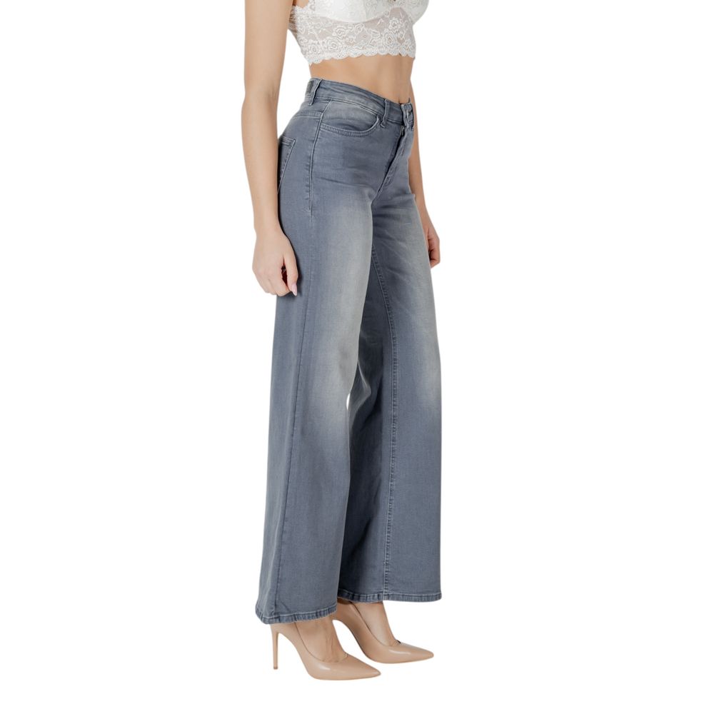 Gray Cotton Bootcut Jean