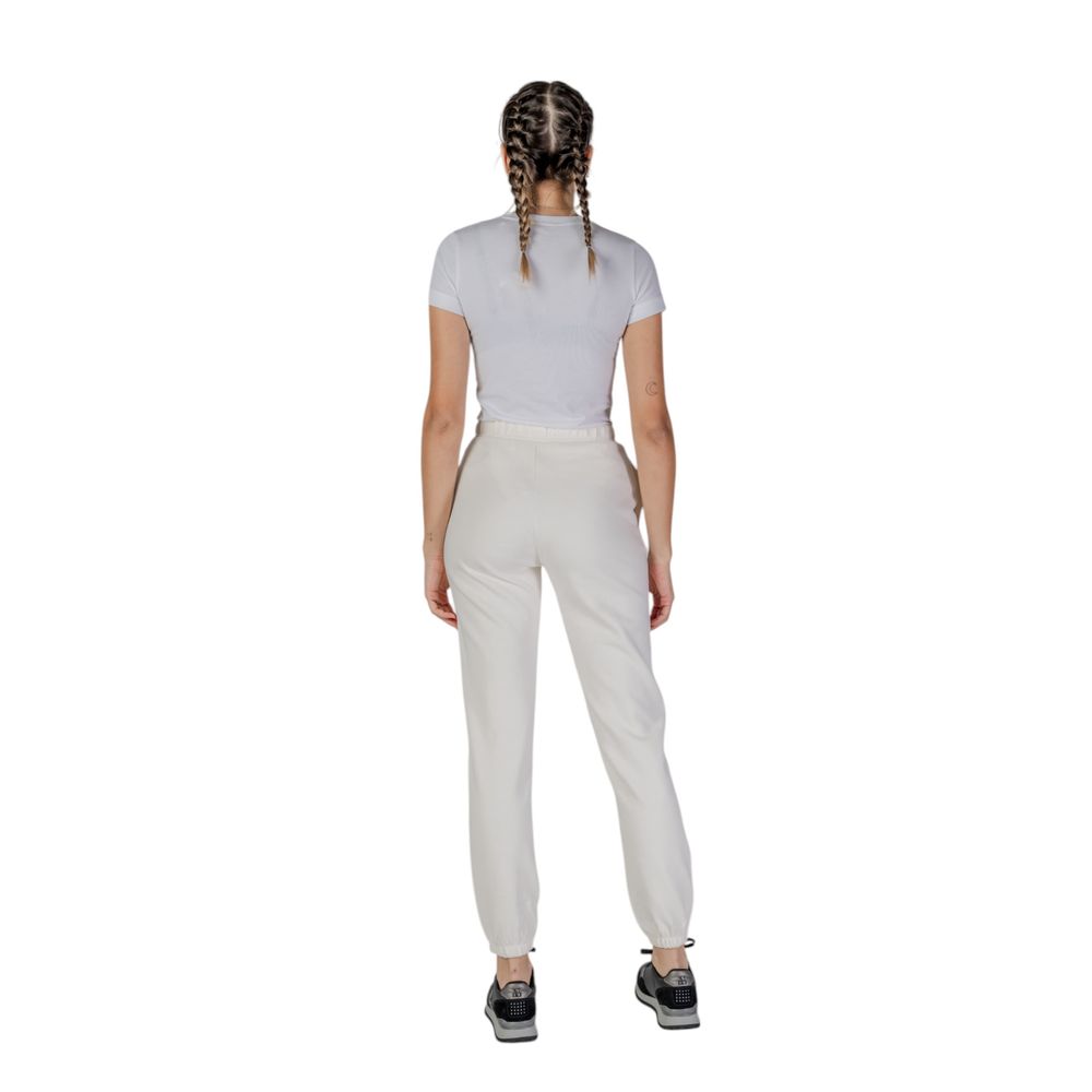 Cream Polyester Joggers Workout Pant