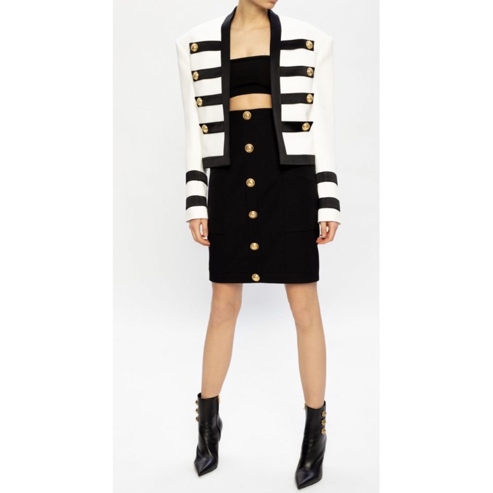 White Viscose Women Blazer