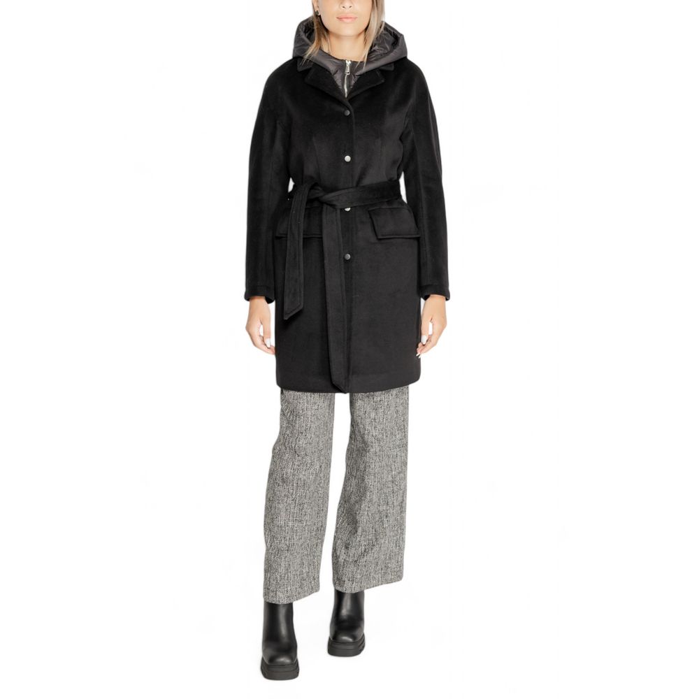 Black Polyester Coat