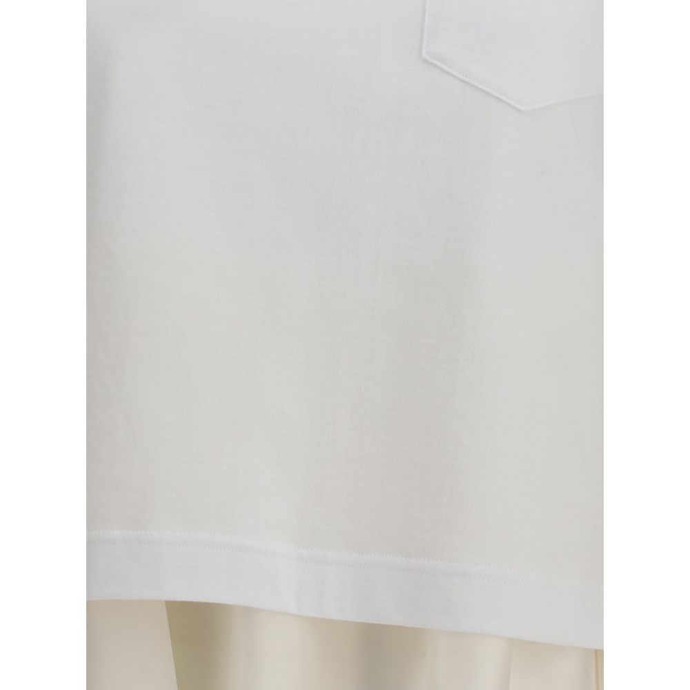 Jersey T-shirt with Polyester detail