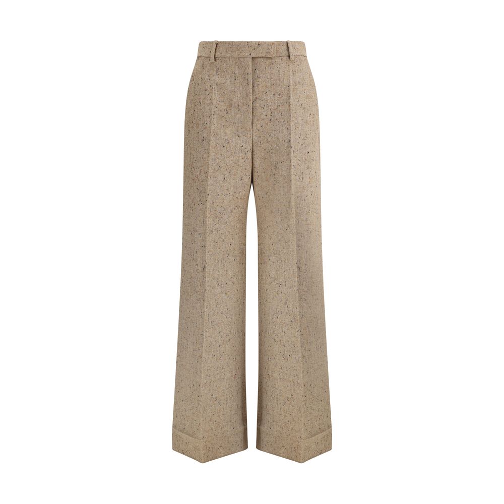 Palazzo Trousers in Bottonato Natté