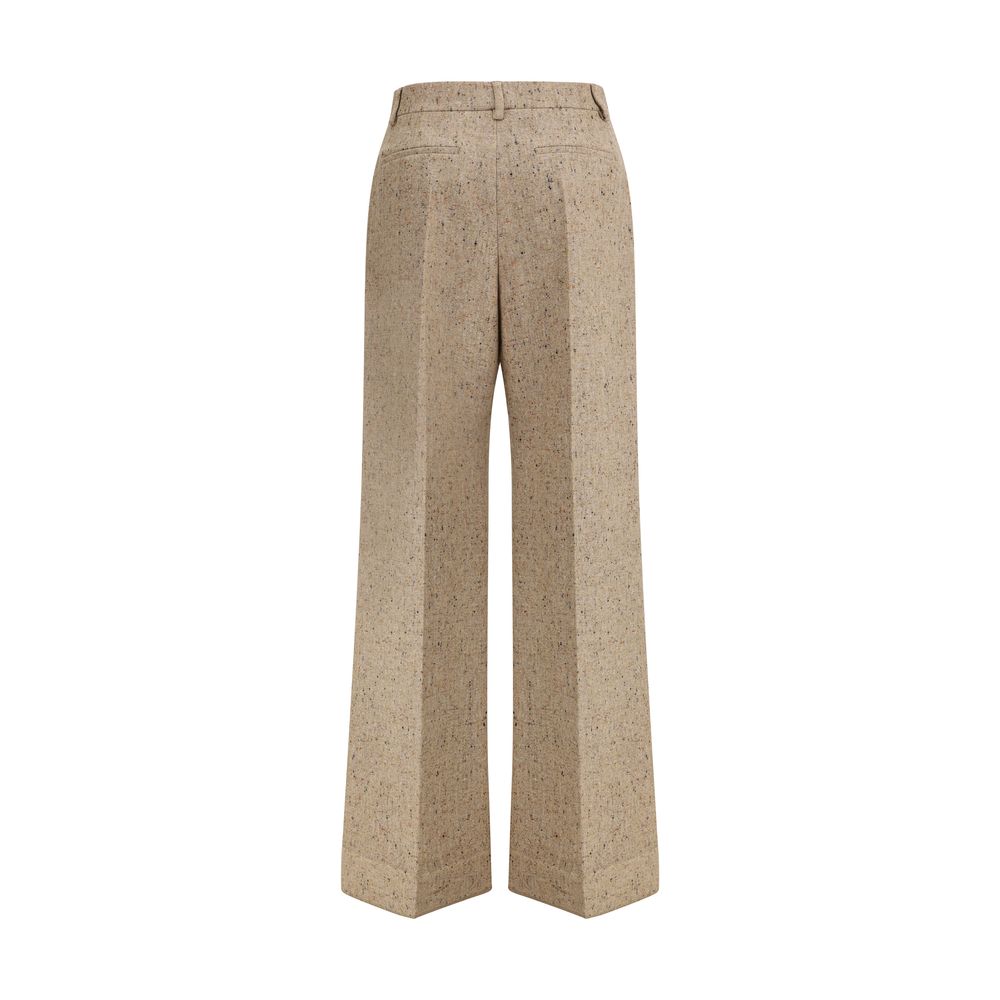 Palazzo Trousers in Bottonato Natté