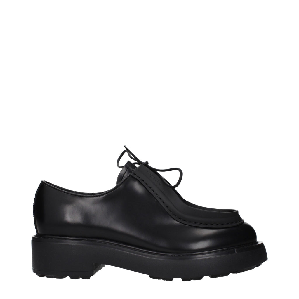 Black Leather Oxfords And Derbies
