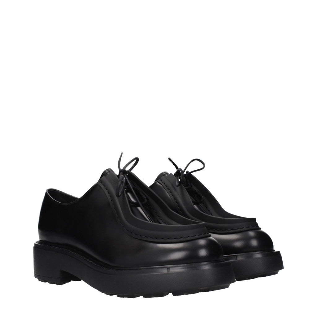 Black Leather Oxfords And Derbies